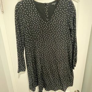 Madewell black with white stars tunic dress Size S